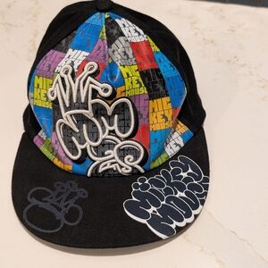 Disney Parks Mickey Mouse Authentic Graffiti Hat Flexfit Elastic Adult OS Drippy